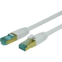 ProfiPatch LAN Kabel Cat8 S/FTP RJ45 Premium Patchkabel 40GB 2000MHz LSZH Ethernet Netzwerkkabel weiß 7,5m