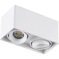 Arcchio Downlight Kubika, 19 cm, weiß, 2-flg., Metall