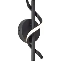 Brilliant LED-Wandlampe Eunice, Breite 12 cm, schwarz, Metall