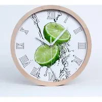 Tulup Holzuhr 30fi cm wanduhr - weiße Spitzen - Kalk und Wasser