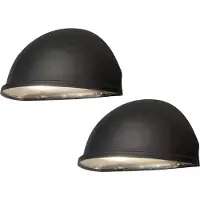 Konstsmide 2 Stk Downlight Wandleuchte TORINO schwarz, Beleuchtung außen Haus