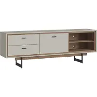 Lomadox Lowboard Fernsehtisch in Flagstaff Eiche Nb. und grau RAMVIK-129, B/H/T ca. 160/65/40 cm