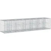 Syfax Gabionen-Hochbeet 2 stk. 260 x 60 x 55 cm Verzinkter Stahl