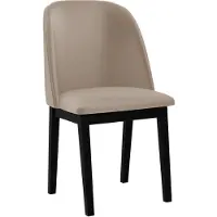 Mirjan 24 Stuhl Monti I, Esszimmerstuhl aus Buchenholz, 45x45x83 cm (Holzfarbe: Schwarz, Stofffarbe: Paros 02)
