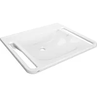 Kwc AR Einzelwaschtisch, MEDCARE, MIRANIT, 650x150x550 mm, weiß, Griff