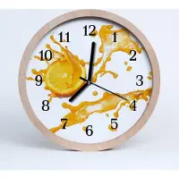 Tulup Holzuhr 30fi cm wanduhr - Orangensaft