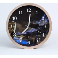 Tulup Holzuhr 30fi cm wanduhr - stilvolle Nacht
