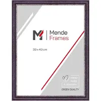 MendeFrames Holzrahmen Museumsglas 20x60 cm Violett marmoriert 810