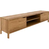 Lomadox Lowboard 200cm breit in Wildeiche massiv geölt, montiert, THORNBURY-165