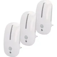 Unitec 3er-Set LED-Nachtlicht m BWM & Dämmerungssensor