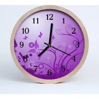 Tulup Holzuhr 20fi cm wanduhr - Blumen-Kunst-Blumen