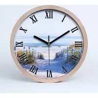 Tulup Holzuhr 20fi cm wanduhr - schwarze Spitzen - Küstendüne