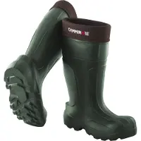 Camminare Herren Gummistiefel Syberian Long Ultraleicht Gefüttert Regenstiefel mit Einlage Regenschuhe Grün 47