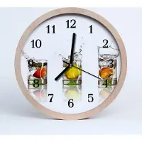 Tulup Holzuhr 30fi cm wanduhr - Fruchtbecher Salon