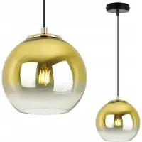 Light11 HOME Hängelampe Deckenleuchter Golden Lampenschirm 15 cm