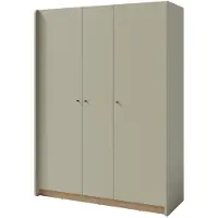 Masseno Drehtürenschrank VETTA 145/195/52cm 3-türig Grün