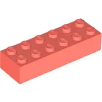 LEGO 2x6 Stein 2456 - 100 Stück Coral