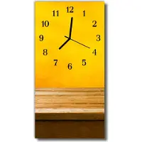 Tulup Glasuhr Wanduhr Küchenuhr Echt-Glas 30x60 Tisch Mehrfarbig