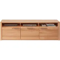 Lomadox TV Lowboard Fernsehtisch, 190cm, Front Kernbuche massiv NEWTON-36