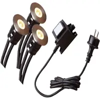 HEISSNER L450-00, Schwarz, Garten, 3 Glühbirne(n), 1 W, LED, 1 W