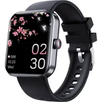 Mc star Smartwatche für Frauen und Männer, 1,91-Zoll-Bildschirm, Smart-Uhr mit Herzfrequenz, Blutdruckmessfunktion, über 50-Übungsmodi, für Android und iOS,