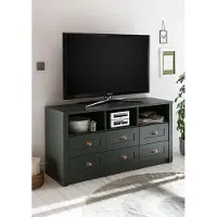 IMV Ascot Lowboard TV-Schrank Fernsehtisch 130cm grün Landhaus