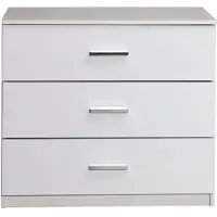 Feldmann-Wohnen Schubladenkommode Siena Kommode 93x42x80,5cm mit Schubladen weiß Hochglanz