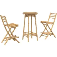Syfax 3-tlg. Outdoor-Bar-Set Klappbar Bambus