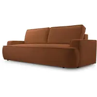 Masseno Sofa SOLO mit Schlaffunktion, Schlafsofa, Wohnzimmersofa, Couch, Soffa, Bettsofa, Bucle-Stoff – Orange GERRA 25