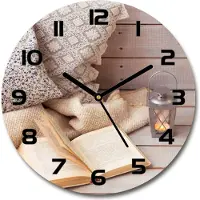Tulup Wanduhr aus Glas 30fi Glasbild Glasuhr Gehärtetes Glas - schwarze-zeiger - Relax at the book