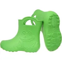Camminare Gummistiefel Kinder Regenstiefel Frosch Grün 32/33