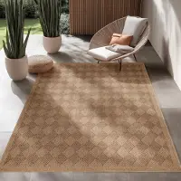 Ayyildiz Hali Outdoor Teppich Vintage Design Teppiche im Vintage-Stil Küche Balkon Terrasse Garten Picknick Größe: 80 x 150 cm , Farbe : Natur-3