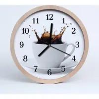 Tulup Holzuhr 20fi cm wanduhr - Kaffee
