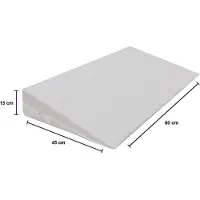 Dibapur Keilkissen mit Aloe Vera Bezug (B 60 x T 45 x H 15 / 1cm) Matratzen Matratzenkeil Matratzenerhöhung Hochlagerungskeil fürs Bett Matratzen-Keil mit Doppeltuchbezug