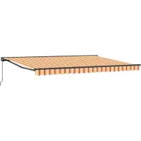 Syfax Manuell einziehbare Markise Gelb und Orange 4,5 x 3,5 m