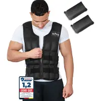 DH FitLife Verstellbare Gewichtsweste 30KG zum Muskelaufbau u. Krafttraining | Weighted Vest | Laufweste Damen Herren | Fitness Trainingsweste