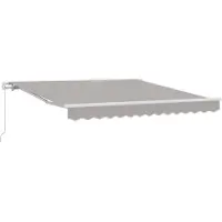 Syfax Manuelle Markise 3 x 2,5 m Hellgrau 100% Polyester