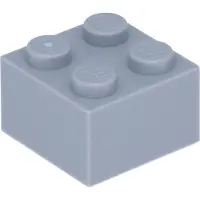 LEGO 2x2 Stein 3003 - 250 Stück Helles bläuliches Grau