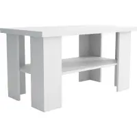 Masseno Couchtisch LAURA 90 cm Kaffetisch für Wohnzimmer Sofatisch Wohnzimmertisch Weiß