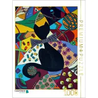 CALVENDO Puzzle, "Gentleman-Katze", Petra Kolossa, Acryl auf Leinwand, 70x50 cm, 2017 | 1000 Teile, fertige Größe: 64 x 48 cm | Foto-Puzzle für entspannte Stunden