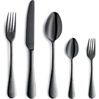 Amefa 30-tlg. Besteckset SIERRA 30-teilig schwarz gehämmert gehämmert