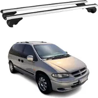 Omtec Dachträger für Chrysler Grand Voyager 1995-2001 Gepäckträger Aluminium Grau 2x