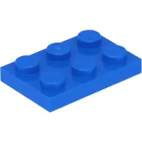 LEGO 2x3 Platten 3021 - 50 Stück Blau