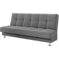 Mirjan 24 Schlafsofa Enduro III, Polstersofa mit Bettkasten, Verchromte Füße, Wohnzimmer Sofa, Stilvoll Schlafcouch (Baku 4)