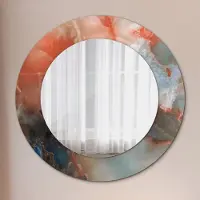 Wallfluent Spiegel - Mirror zum Wandspiegel Schlafzimmer – Schminkspiegel- Onyx Murmeln- Ø60cm