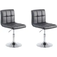 CLP 2er Set Lounger Palma V2 Mit Kunstlederbezug I 2 x Höhenverstellbarer Polsterstuhl Mit Rückenlehne, Farbe: schwarz