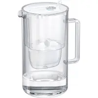 AQUAPHOR Gläserne Filterkanne Glass 2,5 l mit Maxfor+ Mg Kartusche, Weiß