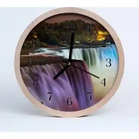 Tulup Holzuhr 30fi cm wanduhr - Wasserfall