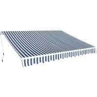 Syfax Gelenkarmmarkise 350 cm Blau/Weiß