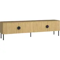 Lomadox TV Lowboard in Eiche 200 cm MOLONG-166